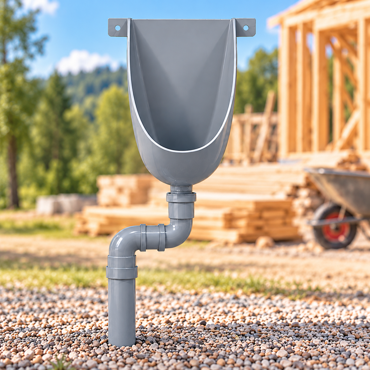 Waterloos Urinoir kunststof PVC - Wandurinoir - Waterloos - Afvoerpijp 40 mm - 2 roestvrijstalen schroeven - 38 x 30 x 20 cm