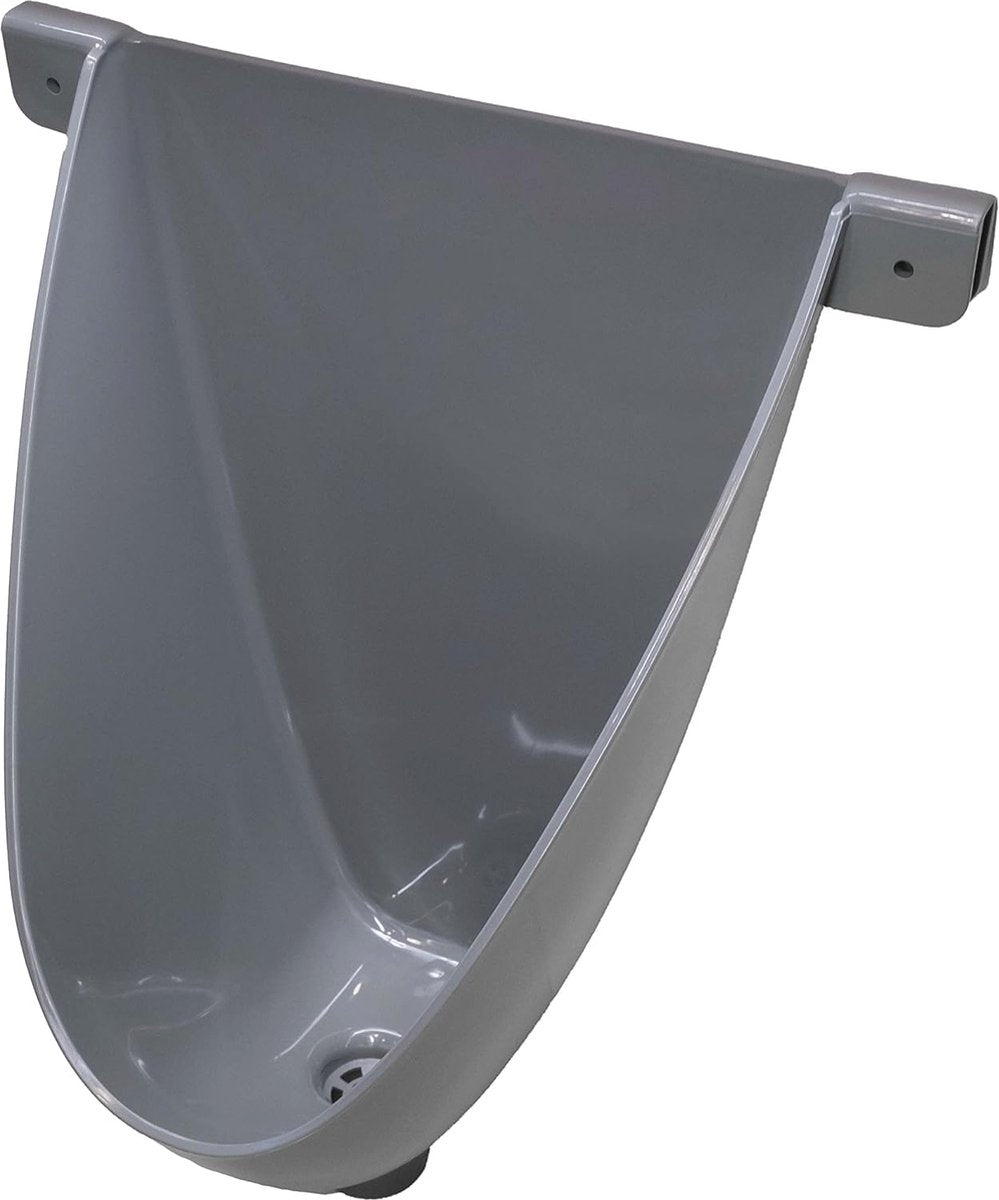 Waterloos Urinoir kunststof PVC - Wandurinoir - Waterloos - Afvoerpijp 40 mm - 2 roestvrijstalen schroeven - 38 x 30 x 20 cm